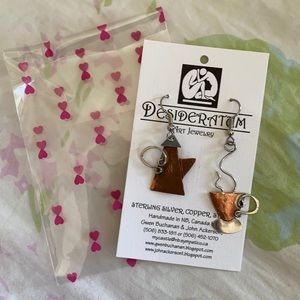 Artisan Made Earrings | Kettle and Tea Cup